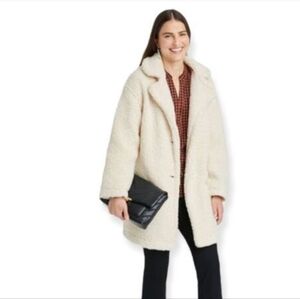 NWOT A NEW DAY Teddy Sherpa Trench Coat